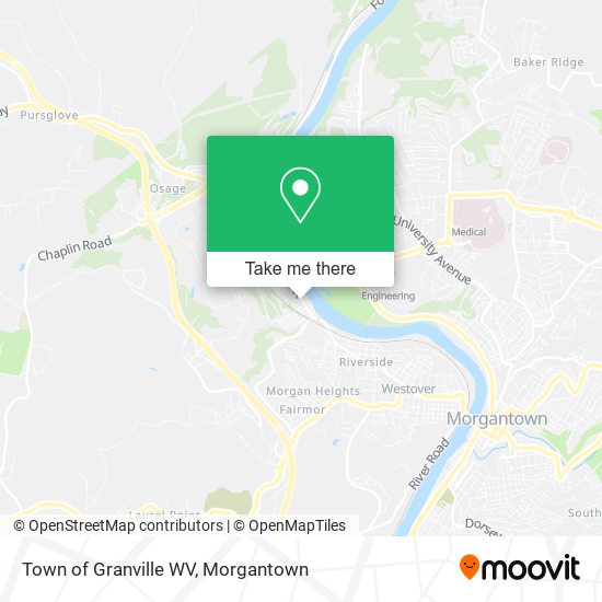 Mapa de Town of Granville WV