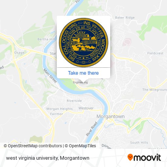 Mapa de west virginia university