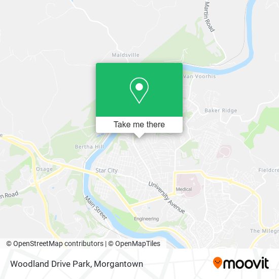 Mapa de Woodland Drive Park