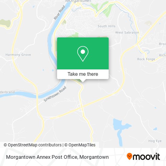 Morgantown Annex Post Office map