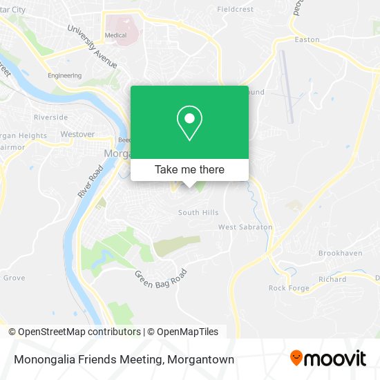 Monongalia Friends Meeting map