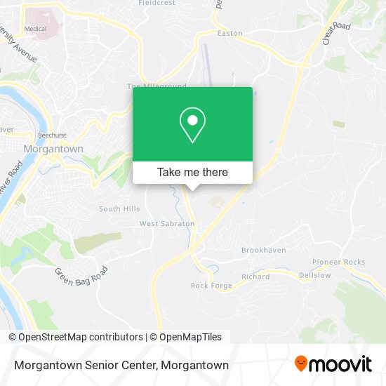 Mapa de Morgantown Senior Center