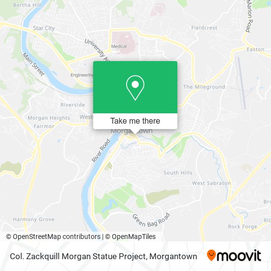 Col. Zackquill Morgan Statue Project map