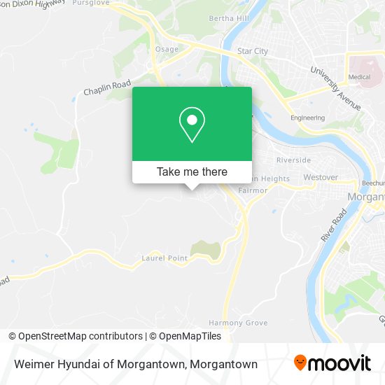 Weimer Hyundai of Morgantown map