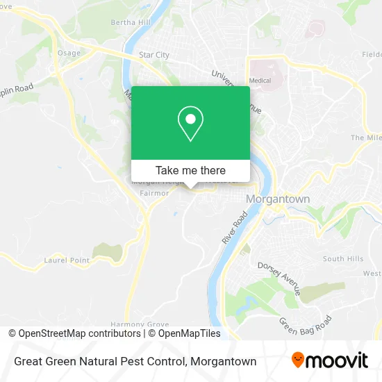 Great Green Natural Pest Control map
