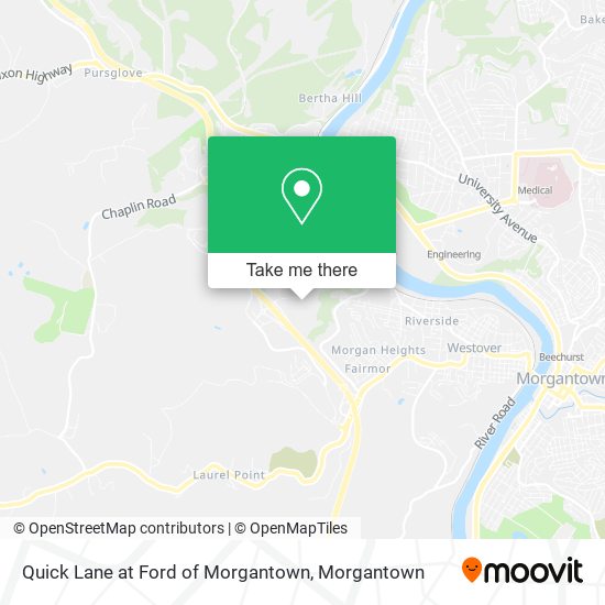 Quick Lane at Ford of Morgantown map