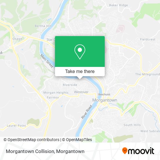 Mapa de Morgantown Collision