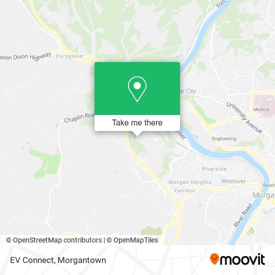 EV Connect map