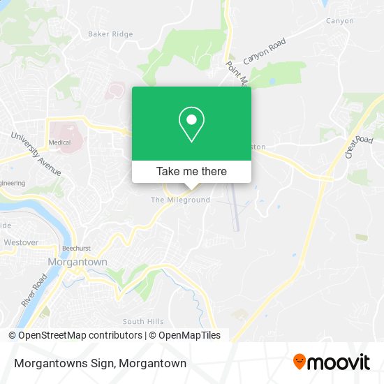 Mapa de Morgantowns Sign