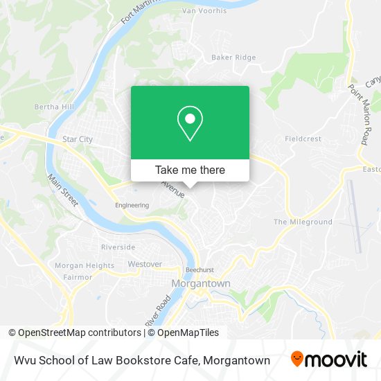 Mapa de Wvu School of Law Bookstore Cafe