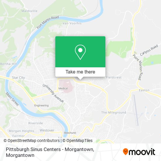 Mapa de Pittsburgh Sinus Centers - Morgantown