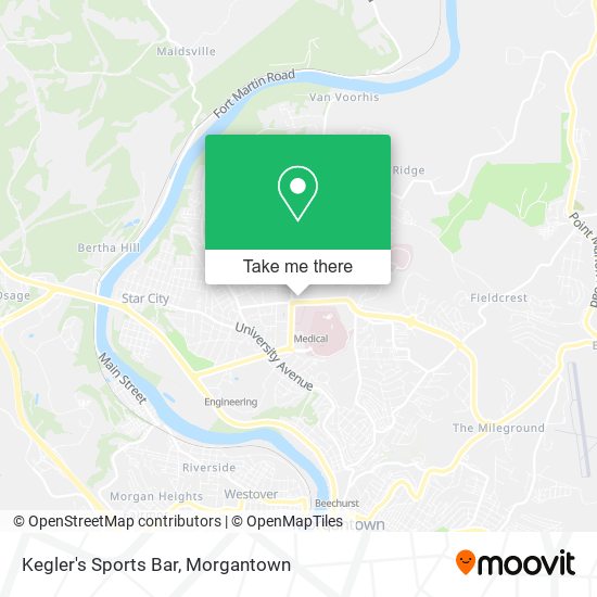 Kegler's Sports Bar map