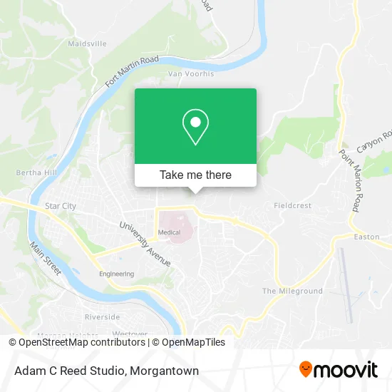 Adam C Reed Studio map