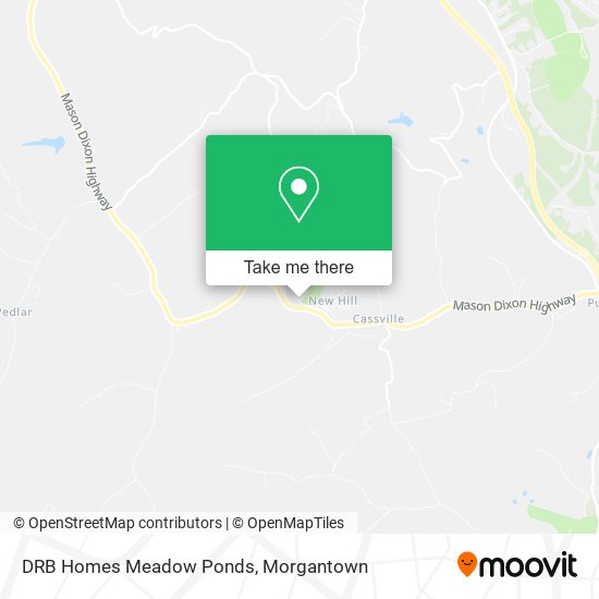 DRB Homes Meadow Ponds map