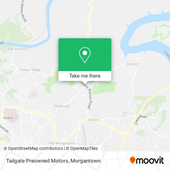 Tailgate Preowned Motors map