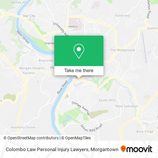 Colombo Law Personal Injury Lawyers map