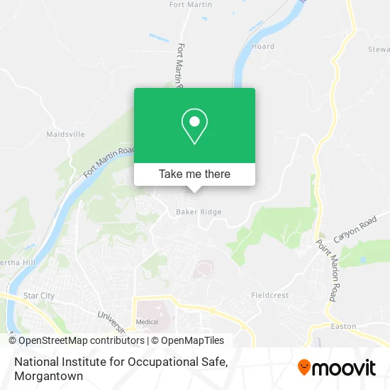 National Institute for Occupational Safe map