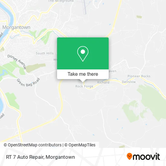 RT 7 Auto Repair map