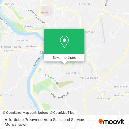 Affordable Preowned Auto Sales and Service map