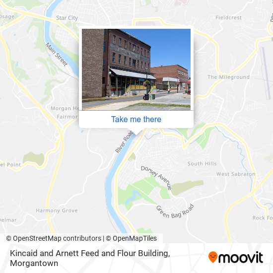 Kincaid and Arnett Feed and Flour Building map