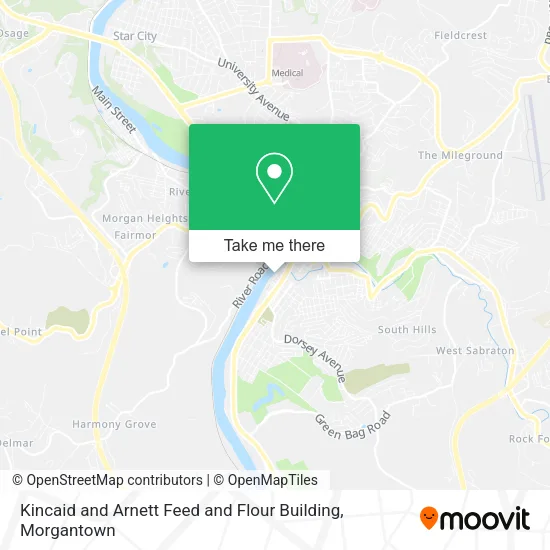 Kincaid and Arnett Feed and Flour Building map