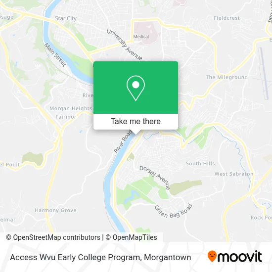 Access Wvu Early College Program map