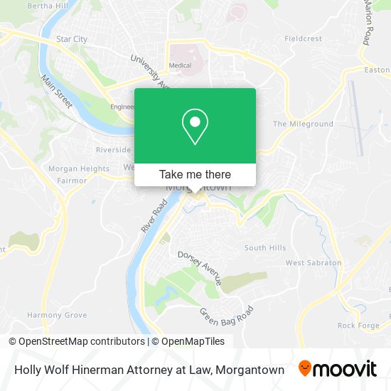 Mapa de Holly Wolf Hinerman Attorney at Law