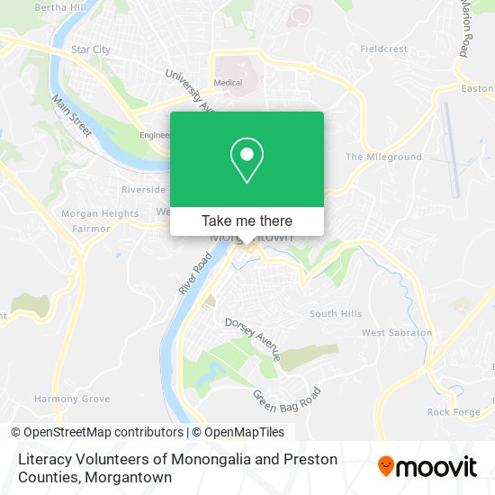 Literacy Volunteers of Monongalia and Preston Counties map