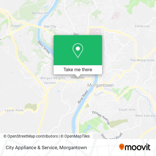 City Appliance & Service map