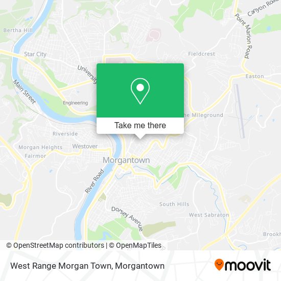 West Range Morgan Town map