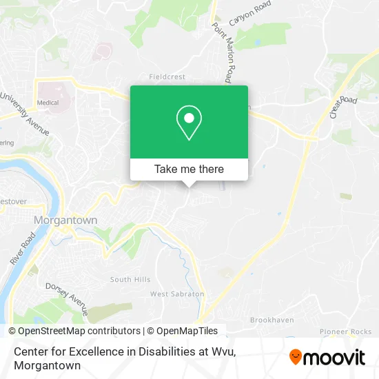 Center for Excellence in Disabilities at Wvu map
