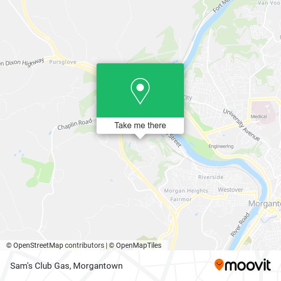 Sam's Club Gas map