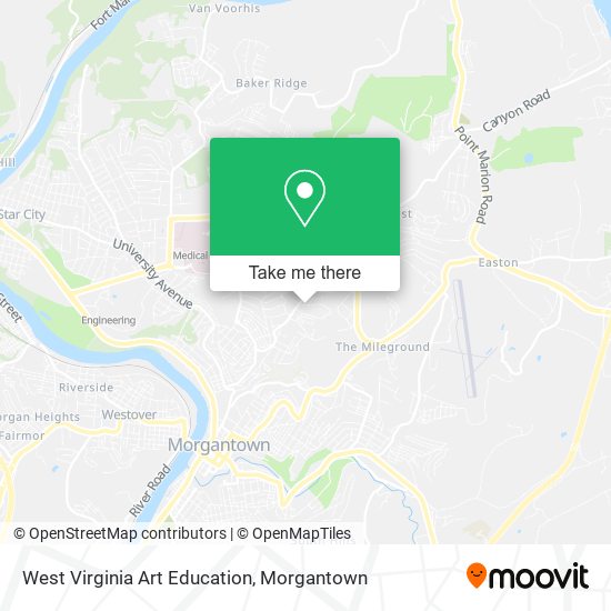 Mapa de West Virginia Art Education