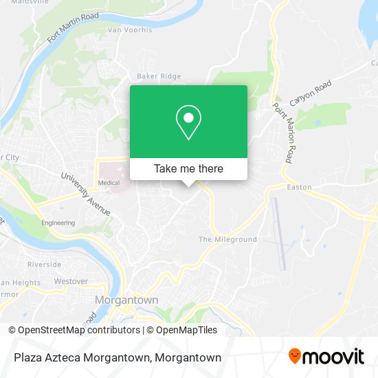 Mapa de Plaza Azteca Morgantown