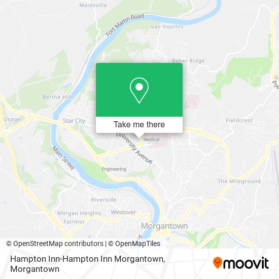 Mapa de Hampton Inn-Hampton Inn Morgantown