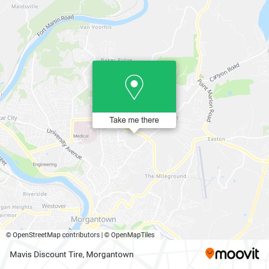 Mapa de Mavis Discount Tire