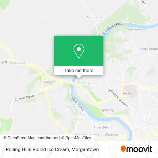 Rolling Hills Rolled Ice Cream map