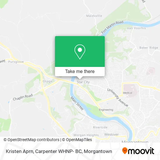 Kristen Aprn, Carpenter WHNP- BC map