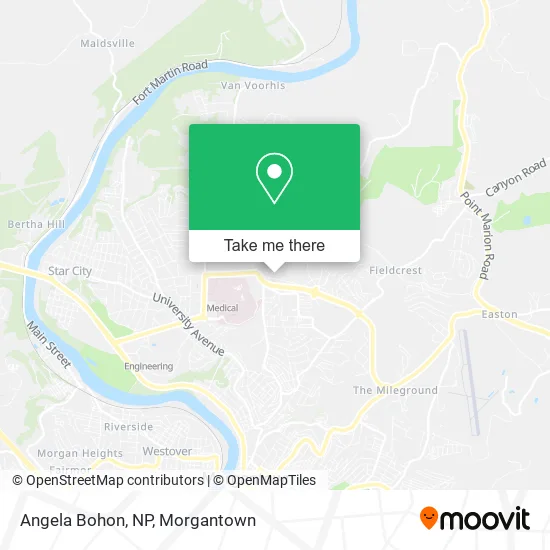 Mapa de Angela Bohon, NP
