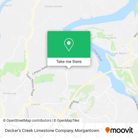 Decker's Creek Limestone Company map