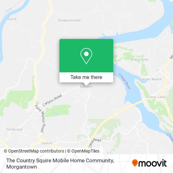 The Country Squire Mobile Home Community map