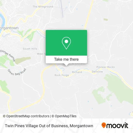 Twin Pines Village Out of Business map
