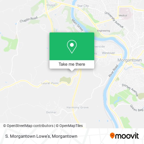 S. Morgantown Lowe's map