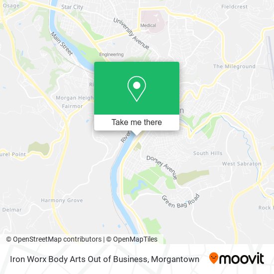 Iron Worx Body Arts Out of Business map