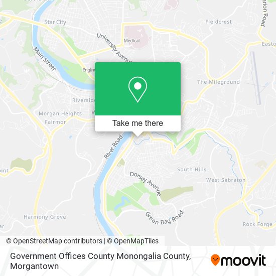 Government Offices County Monongalia County map