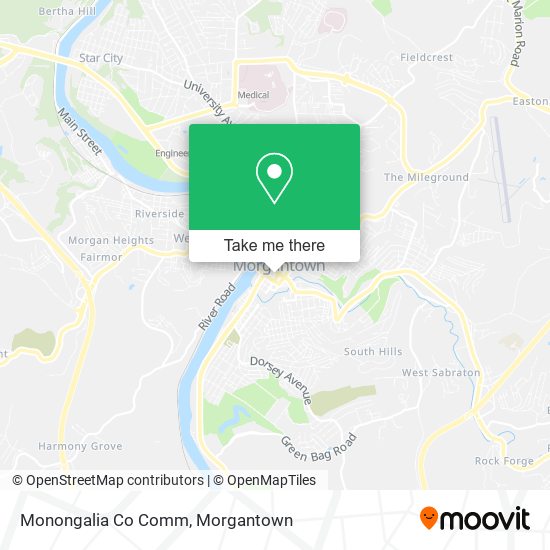 Mapa de Monongalia Co Comm