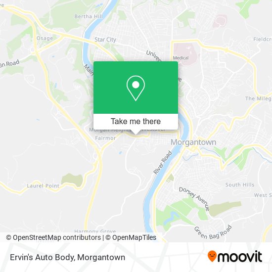 Mapa de Ervin's Auto Body