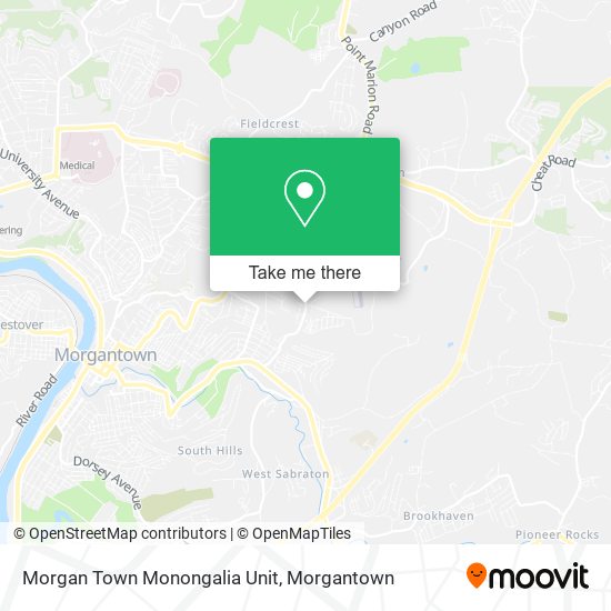Mapa de Morgan Town Monongalia Unit