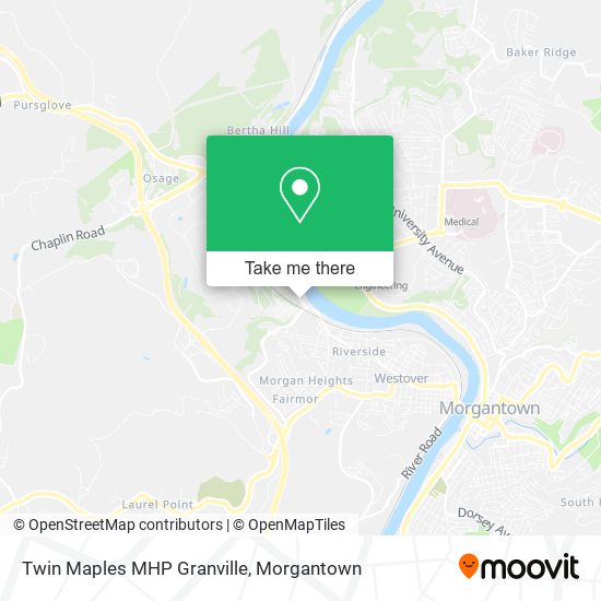 Mapa de Twin Maples MHP Granville