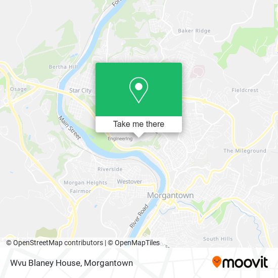 Mapa de Wvu Blaney House